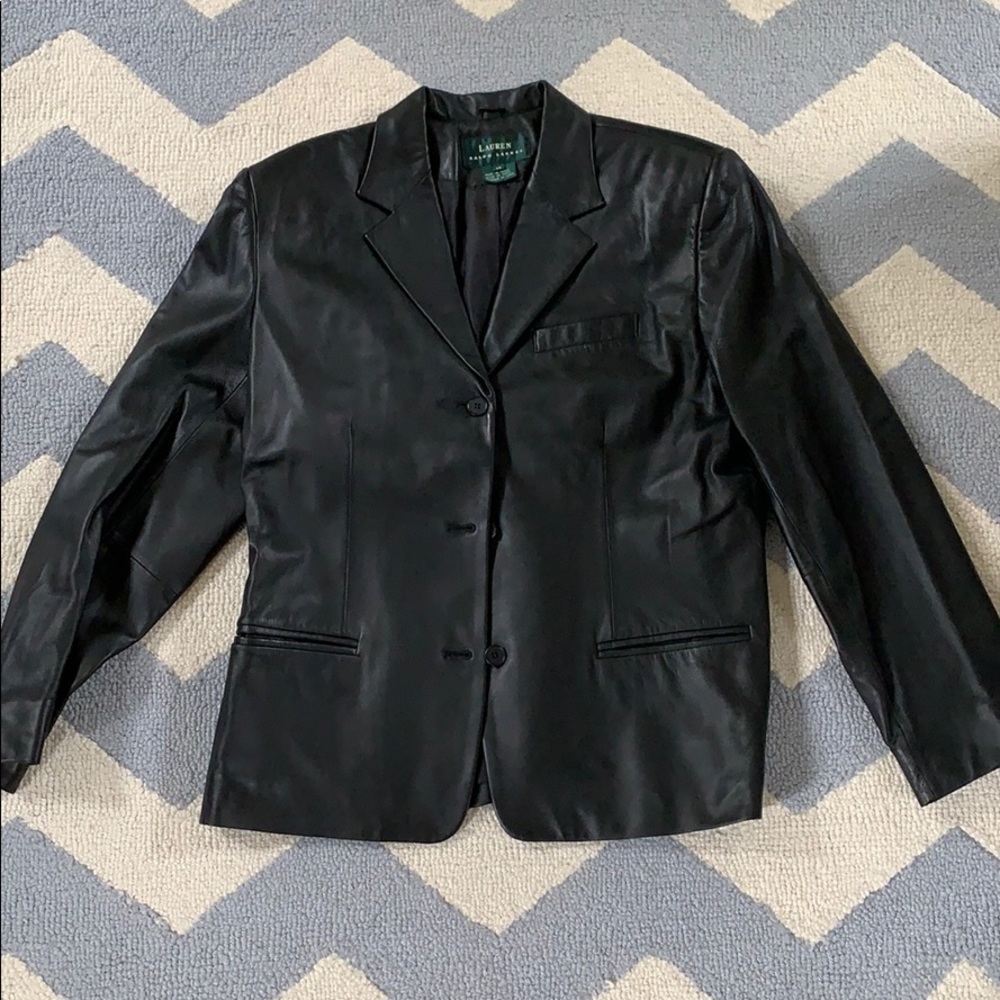 Ralph Lauren Black leather jacket